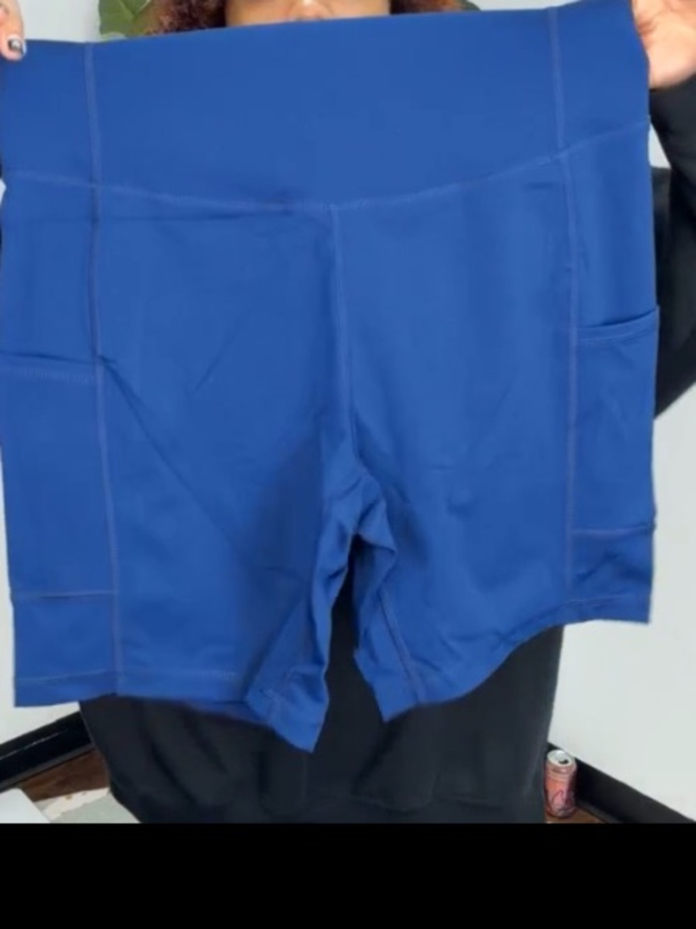 HALARA Royal Blue High-Rise Bike Shorts with Side Pockets